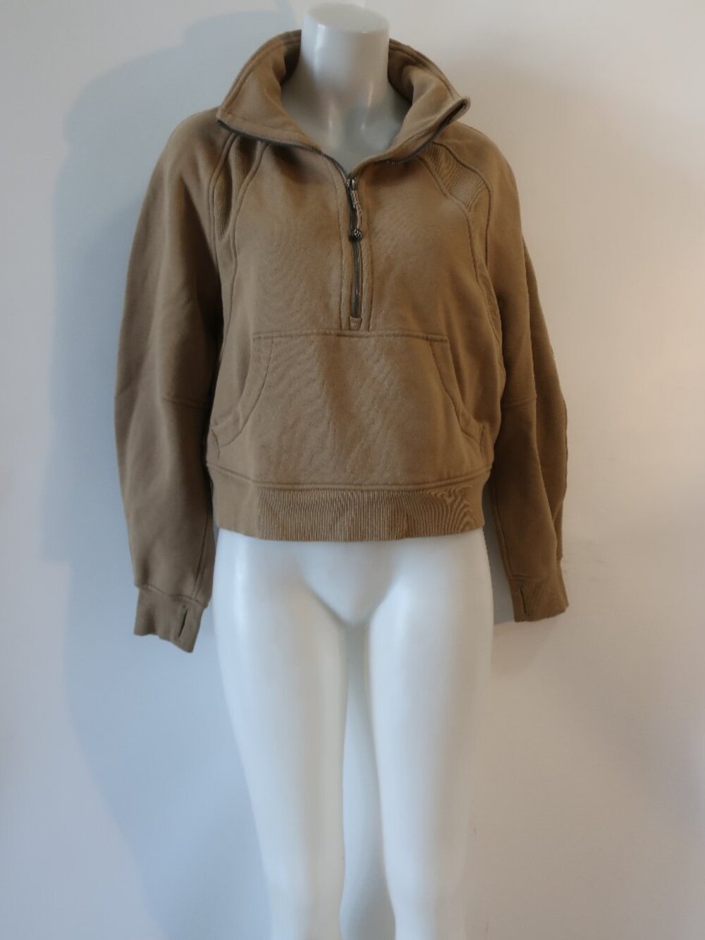 Womens Lululemon Brown 3/4 Zip Pullover Sweatshirt M/L